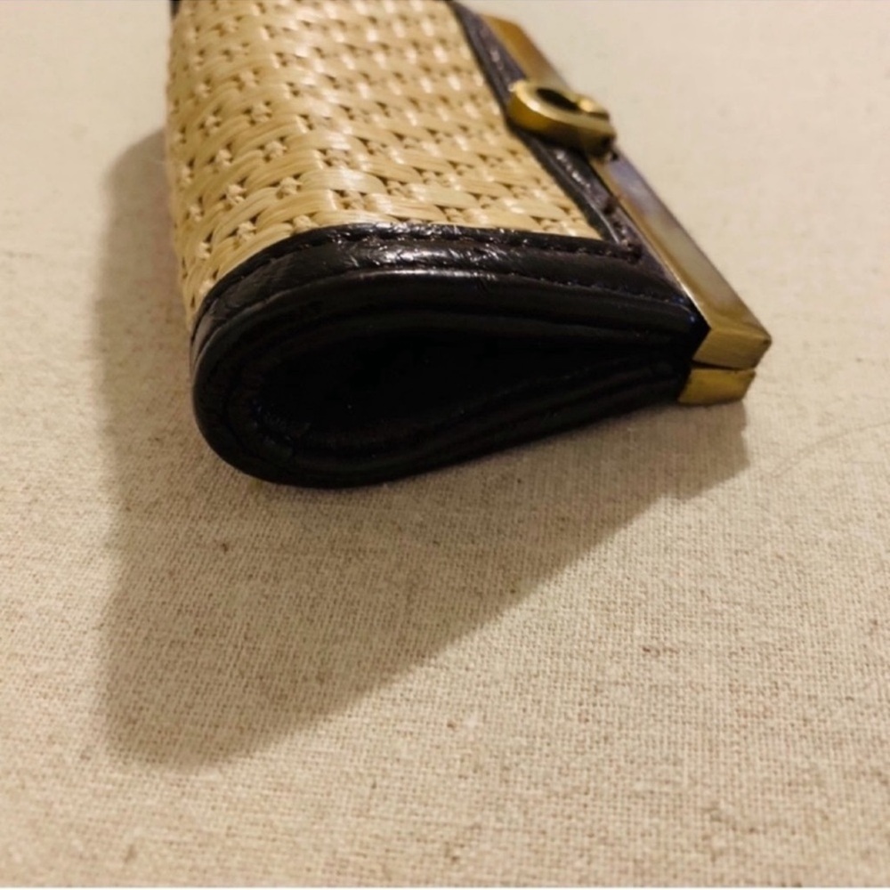 The Limited | Coin Pouch | Leather & Straw - Picture 4 of 12